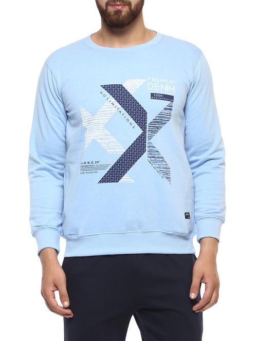 blue cotton sweatshirt - 14448791 - Very Small Image - 1
