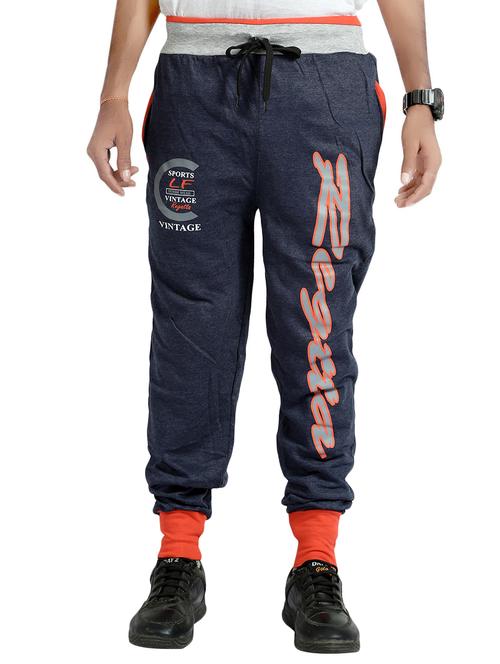 navy blue cotton full length jogger - 14448812 - Very Small Image - 1