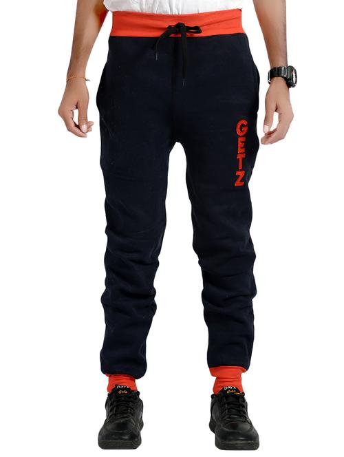 navy blue cotton full length jogger - 14448826 - Very Small Image - 1