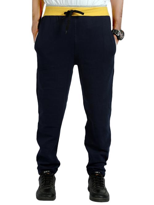 navy blue cotton full length track pant - 14448838 - Very Small Image - 1