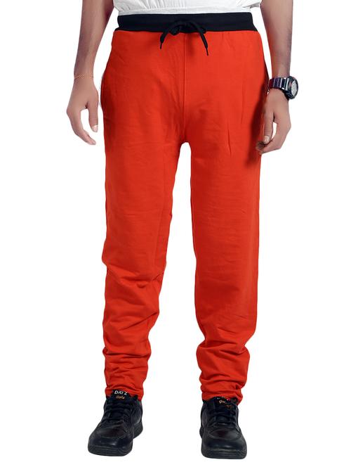 orange cotton full length track pant - 14448839 - Very Small Image - 1
