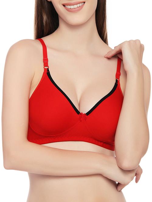 bow patch contrast piping bra - 14449578 - Very Small Image - 1