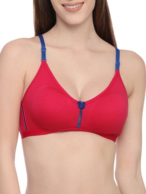 contrast bow patch laced insert bra - 14449588 - Very Small Image - 1