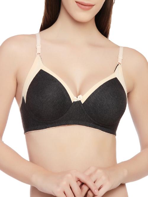 contrast bow patch t-shirt bra - 14449611 - Very Small Image - 1