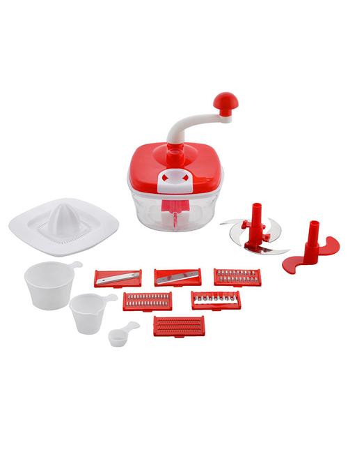 jen jony 10in1 red multi-functional food processor - 14450078 - Very Small Image - 1