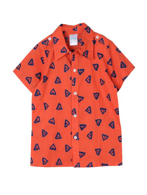 orange cotton shirt - 14450176 - Very Small Image - 1