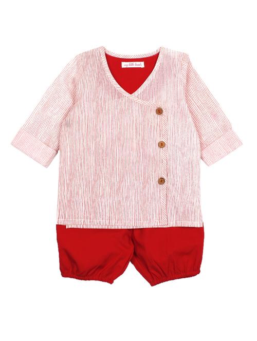 red cotton shorts set - 14450186 - Very Small Image - 1