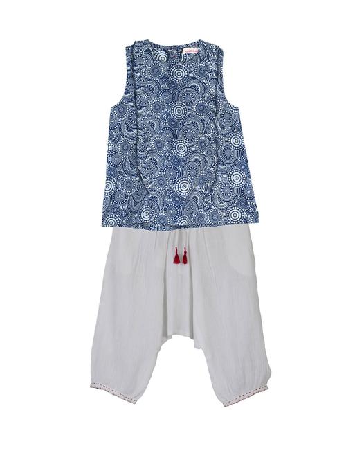 blue cotton twin set - 14450283 - Very Small Image - 1