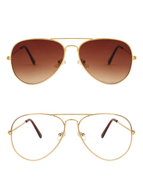 zyaden full rim aviator sunglasses set of 2 - 14452287 - Very Small Image - 1