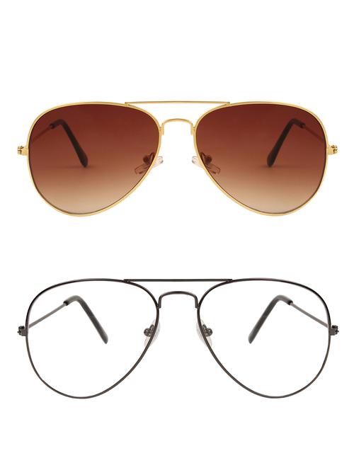 zyaden full rim aviator sunglasses set of 2 - 14452300 - Very Small Image - 1