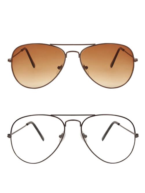 zyaden full rim aviator sunglasses set of 2 - 14452301 - Very Small Image - 1