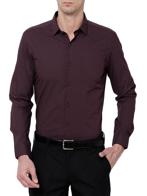 purple cotton formal shirt - 14452599 - Very Small Image - 1
