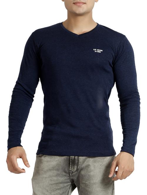 navy blue cotton t-shirt - 14453149 - Very Small Image - 1