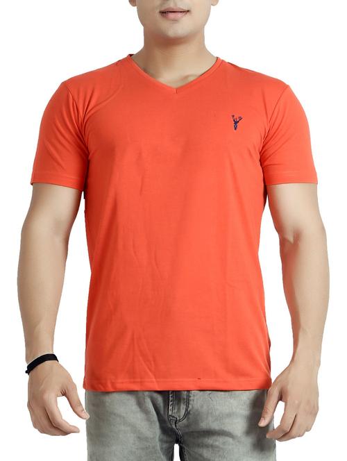 peach cotton t-shirt - 14453173 - Very Small Image - 1
