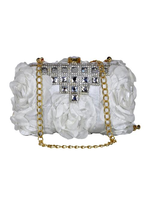 white polyester box clutch - 14453363 - Very Small Image - 1