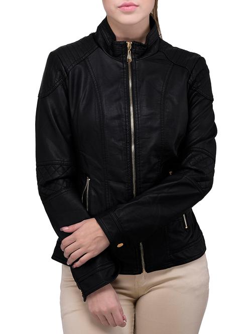 black leather leatherleatherette jacket - 14453376 - Very Small Image - 1