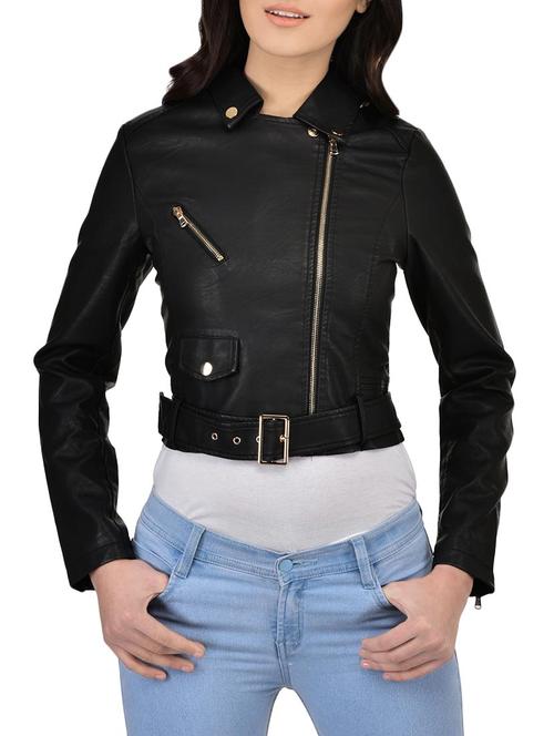 black leatherette jacket - 14453385 - Very Small Image - 1