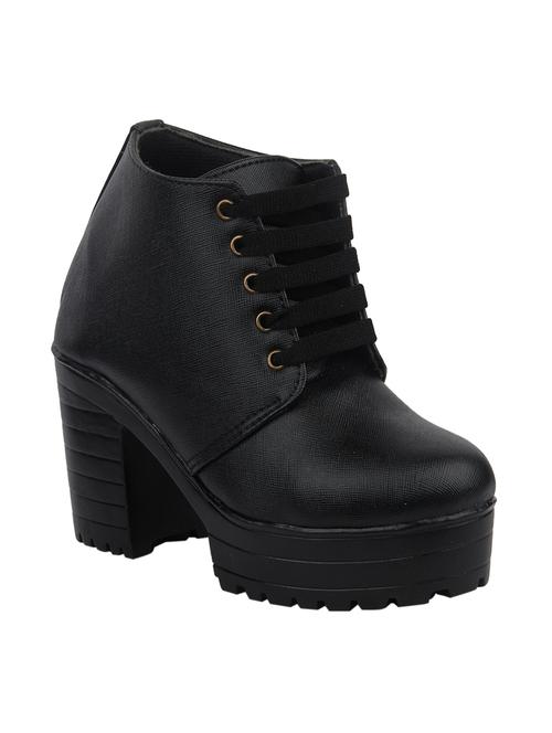 black leatherette ankle boots - 14453523 - Very Small Image - 1