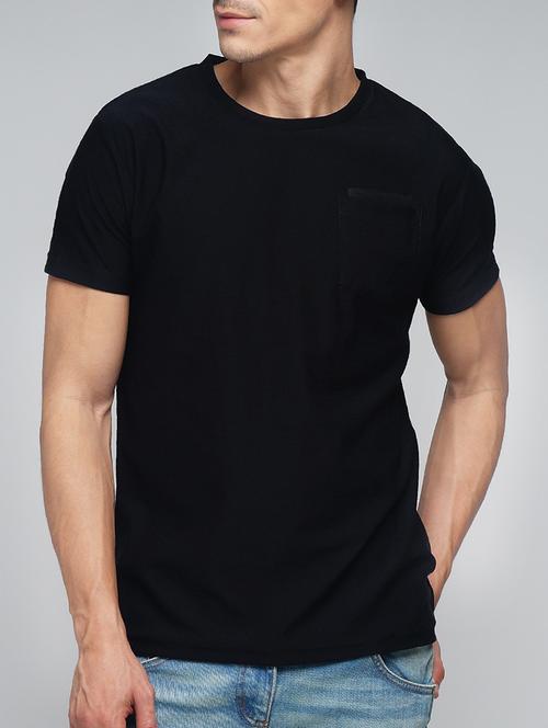 black cotton t-shirt - 14453839 - Very Small Image - 1