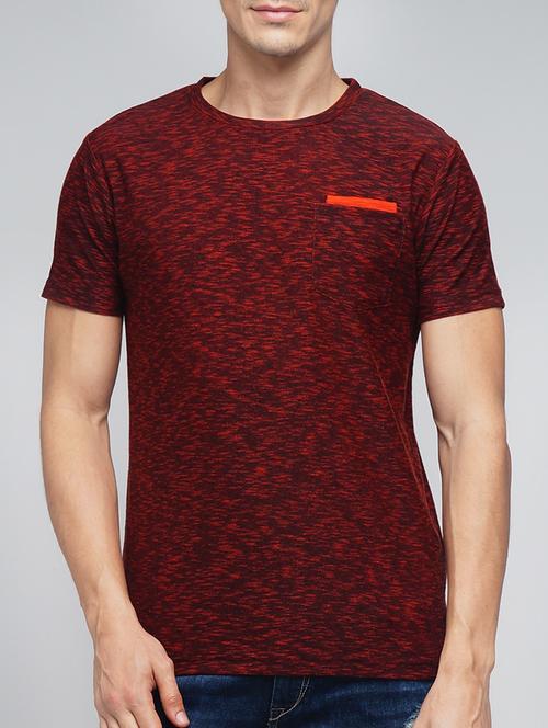 maroon cotton t-shirt - 14453841 - Very Small Image - 1