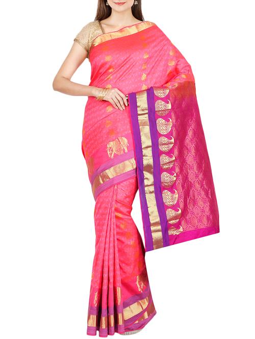 the chennai silks pink kanjivaram saree - 14454350 - Very Small Image - 1
