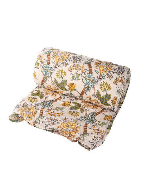 tradional jaipuri printed double bed winter quilt - 14455188 - Very Small Image - 1