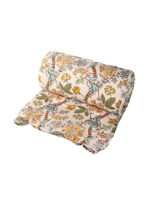 tradional jaipuri printed single bed winter quilt - 14455189 - Very Small Image - 1