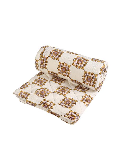 tradional jaipuri printed single bed winter quilt - 14455195 - Very Small Image - 1