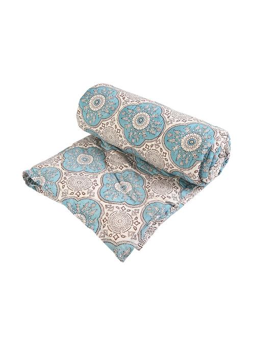 tradional jaipuri printed double bed winter quilt - 14455196 - Very Small Image - 1