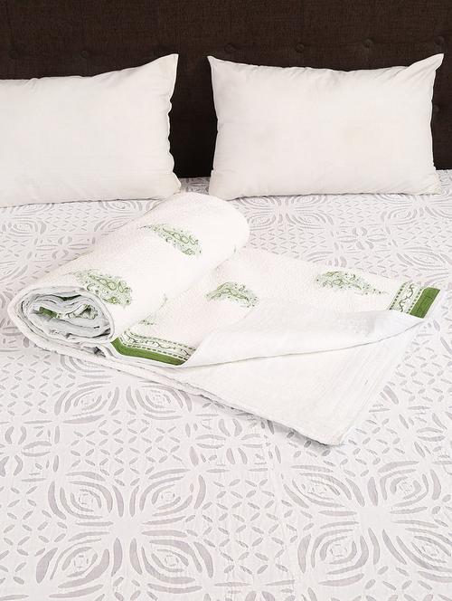 tradional jaipuri printed double bed winter quilt - 14455210 - Very Small Image - 1