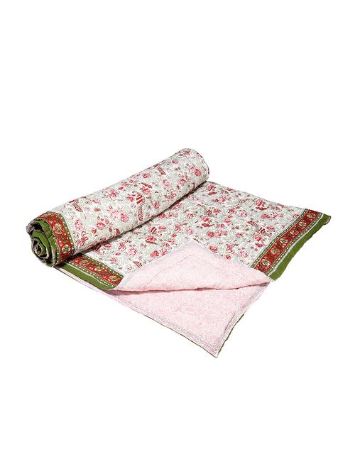 tradional jaipuri printed double bed winter quilt - 14455216 - Very Small Image - 1