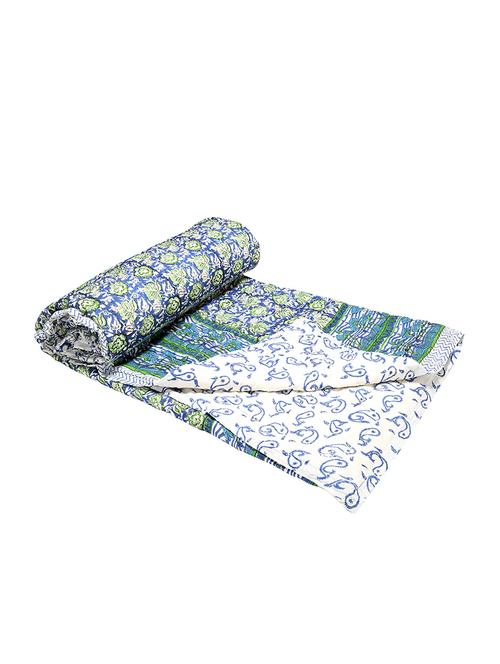tradional jaipuri printed double bed winter quilt - 14455218 - Very Small Image - 1
