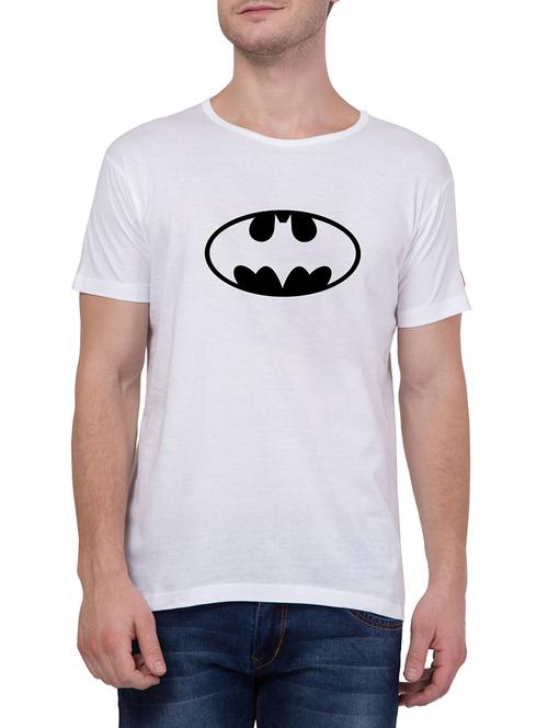 white cotton chest print t-shirt - 14455642 - Very Small Image - 1