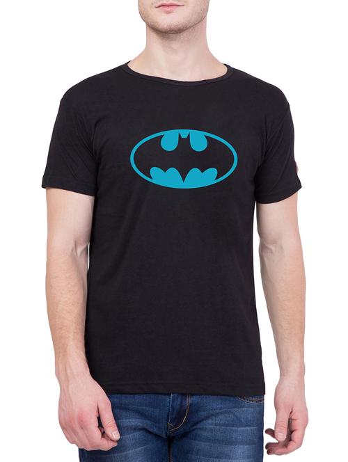 black cotton chest print tshirt - 14455663 - Very Small Image - 1