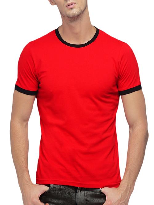 red cotton t-shirt - 14456155 - Very Small Image - 1