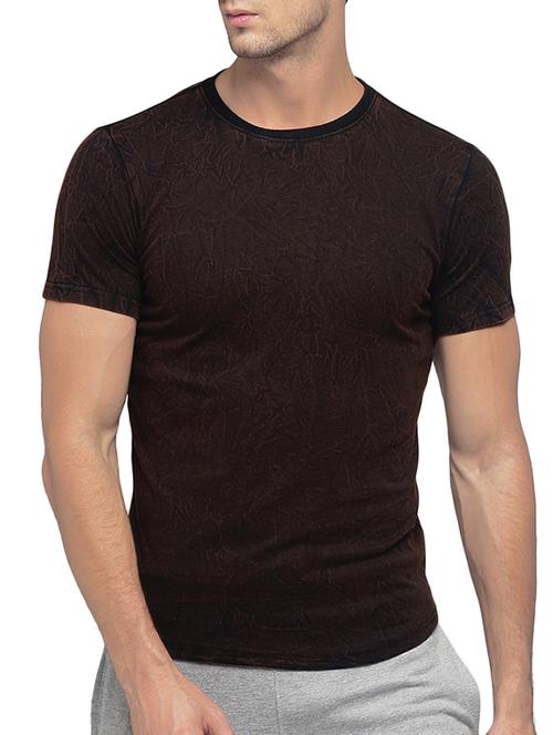 brown cotton t-shirt - 14456175 - Very Small Image - 1