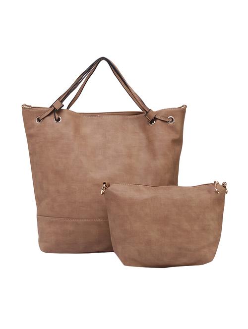 tan leatherette hobo handbag - 14456783 - Very Small Image - 1