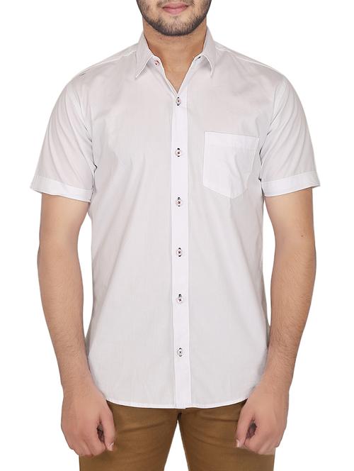white cotton casual shirt - 14459221 - Very Small Image - 1