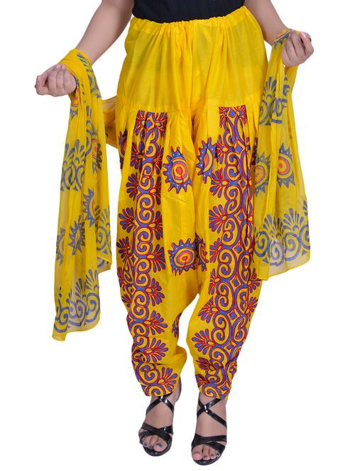 yellow dupatta salwar set - 14459263 - Very Small Image - 1
