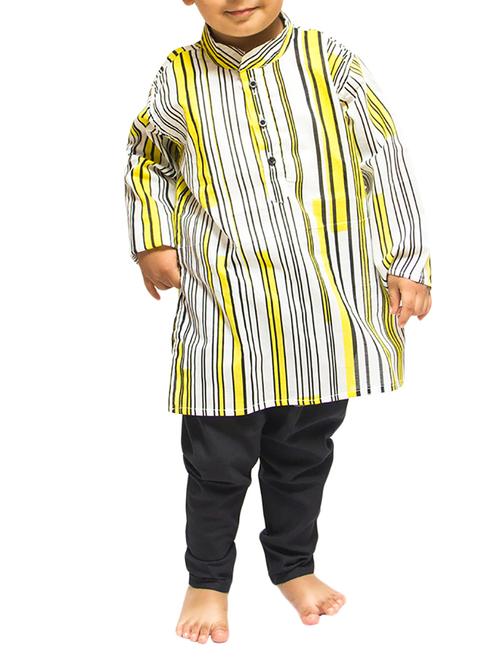 yellow cotton kurta set - 14461692 - Very Small Image - 1