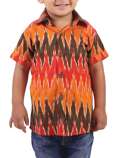 orange cotton shirt - 14461702 - Very Small Image - 1