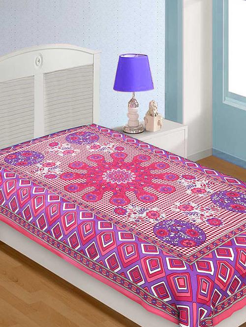 cotton traditional jaipuri single bedsheet - 14461798 - Very Small Image - 1