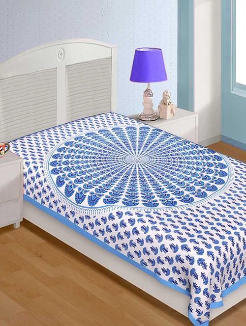 cotton traditional jaipuri single bedsheet - 14461803 - Very Small Image - 1