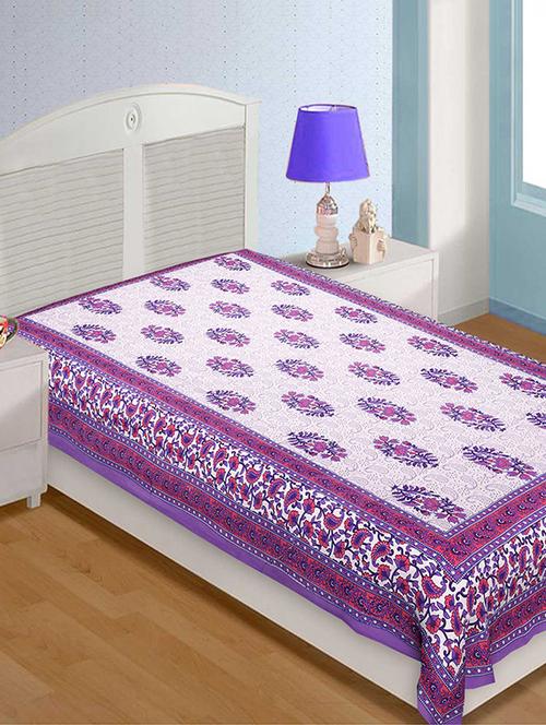 cotton traditional jaipuri single bedsheet - 14461807 - Very Small Image - 1