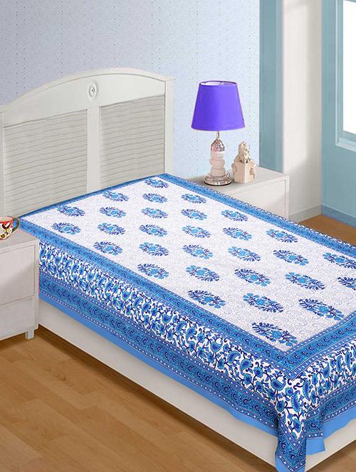 cotton traditional jaipuri single bedsheet - 14461812 - Very Small Image - 1