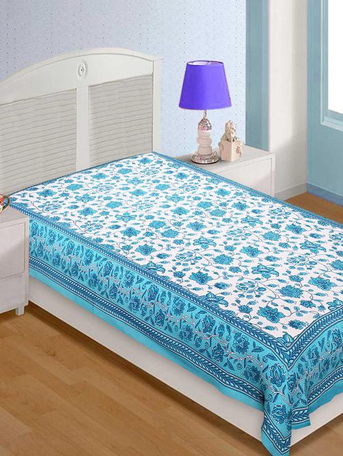 cotton traditional jaipuri single bedsheet - 14461819 - Very Small Image - 1