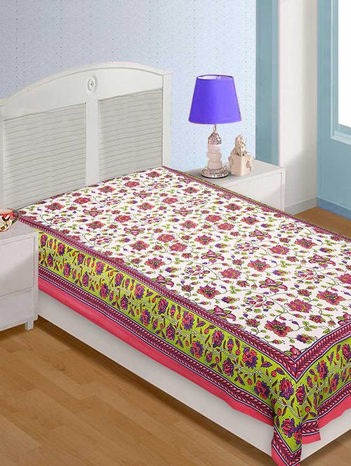 cotton traditional jaipuri single bed sheet - 14461823 - Very Small Image - 1