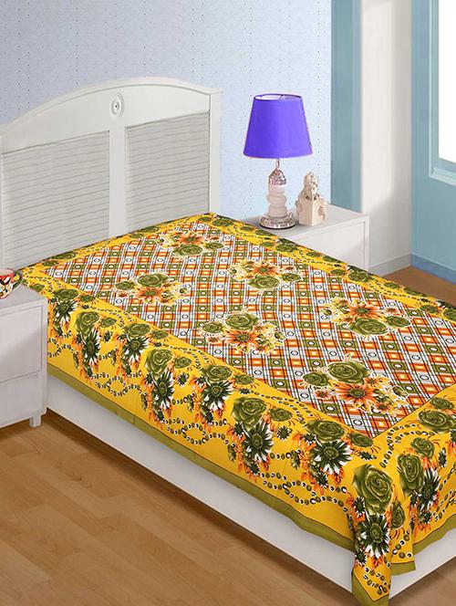kariba cotton traditional jaipuri single bedsheet - 14461827 - Very Small Image - 1