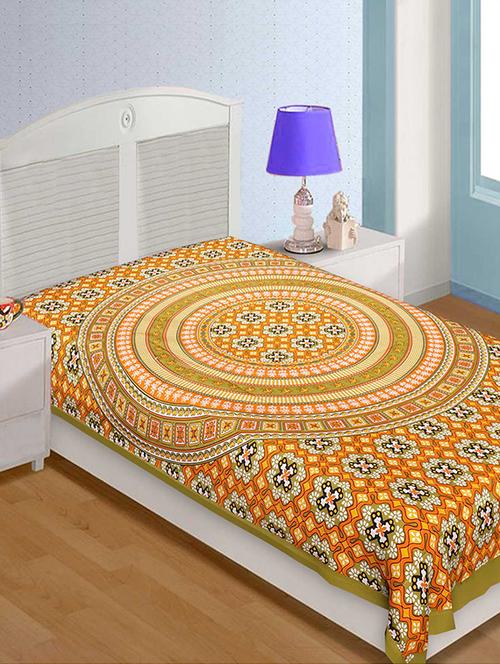 cotton traditional jaipuri single bed sheet - 14461831 - Very Small Image - 1