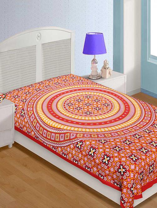 cotton traditional jaipuri single bed sheet - 14461832 - Very Small Image - 1